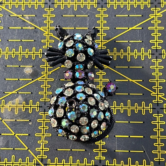 Jewelry - Rhinestone Black Cat Brooch